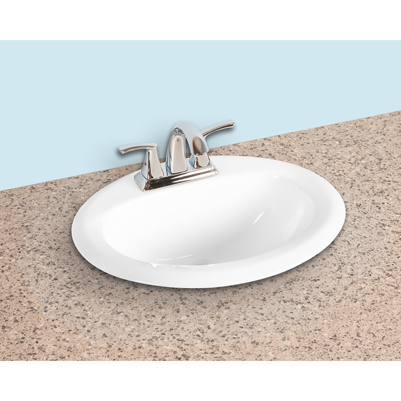 Winfield products Ceramic Oval DropIn Bathroom Sink with Overflow
